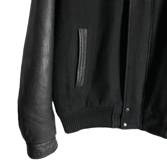 Canada Sportswear Men's Fountain Tire Black Varsity Full Zip Jacket - Picture 4 of 11